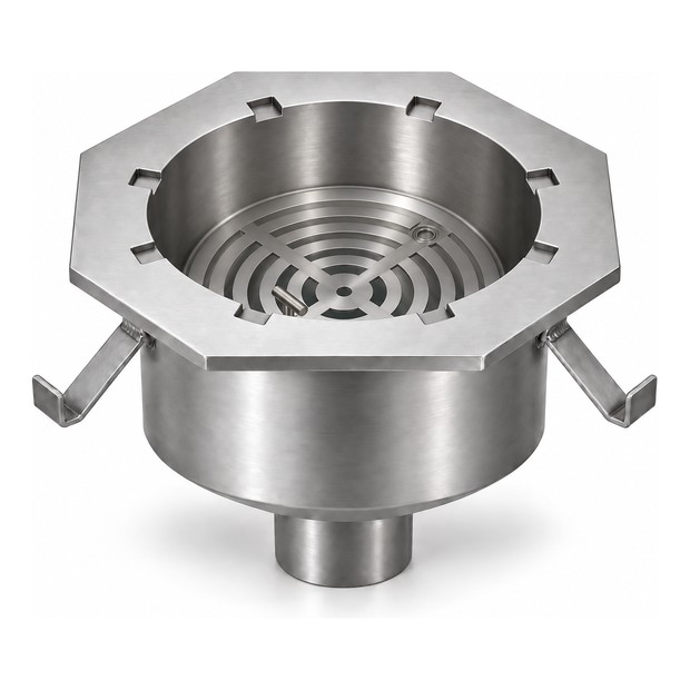 DELC octagonal stainless steel drain top