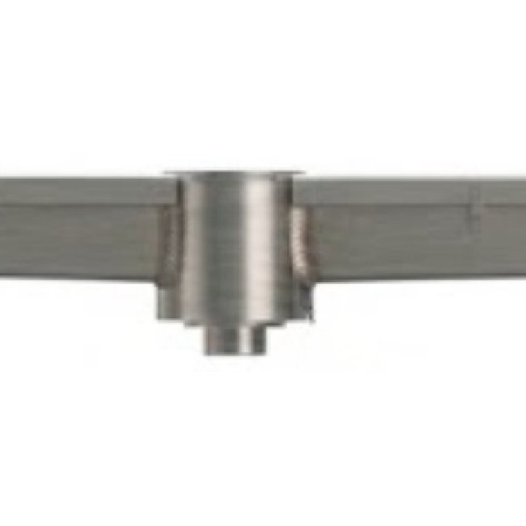 Stainless drain channel with a fully welded joint, shop comparison piece
