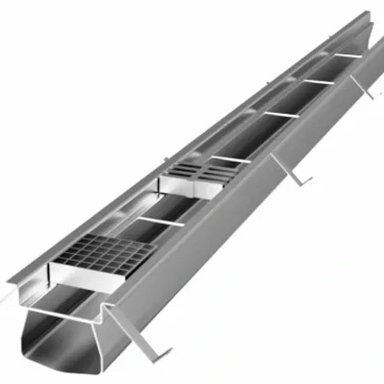 Cutaway render of a DELC TD Series trench drain